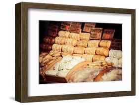 Traditional Polish Smoked Cheese Oscypek in Outdoor Market in Zakopane-Curioso Travel Photography-Framed Photographic Print