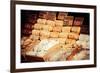 Traditional Polish Smoked Cheese Oscypek in Outdoor Market in Zakopane-Curioso Travel Photography-Framed Photographic Print