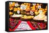 Traditional Polish Smoked Cheese Oscypek on Outdoor Market in Krakow, Poland.-Curioso Travel Photography-Framed Stretched Canvas