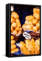 Traditional Polish Smoked Cheese Oscypek on Outdoor Market in Krakow, Poland.-Curioso Travel Photography-Framed Stretched Canvas