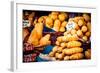 Traditional Polish Smoked Cheese Oscypek on Outdoor Market in Krakow, Poland.-Curioso Travel Photography-Framed Photographic Print