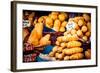 Traditional Polish Smoked Cheese Oscypek on Outdoor Market in Krakow, Poland.-Curioso Travel Photography-Framed Photographic Print