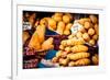 Traditional Polish Smoked Cheese Oscypek on Outdoor Market in Krakow, Poland.-Curioso Travel Photography-Framed Photographic Print