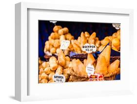 Traditional Polish Smoked Cheese Oscypek on Outdoor Market in Krakow, Poland.-Curioso Travel Photography-Framed Photographic Print