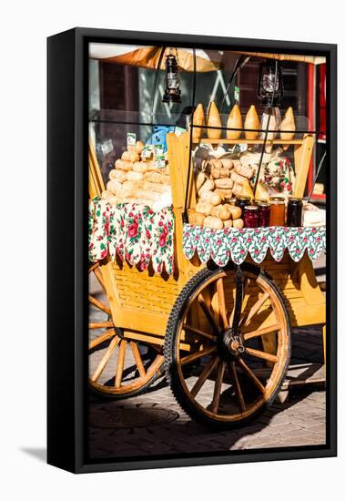 Traditional Polish Smoked Cheese Oscypek on Outdoor Market in Zakopane-Curioso Travel Photography-Framed Stretched Canvas