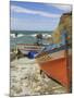 Traditional Portuguese Fishing Boats in a Small Coastal Harbour, Beja District, Portugal-Neale Clarke-Mounted Photographic Print