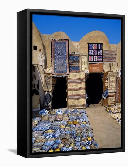 Traditional Pottery and Rug Shop, Tunisia, North Africa, Africa-Papadopoulos Sakis-Framed Stretched Canvas