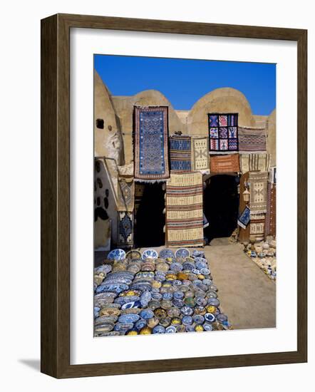 Traditional Pottery and Rug Shop, Tunisia, North Africa, Africa-Papadopoulos Sakis-Framed Photographic Print