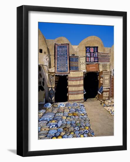 Traditional Pottery and Rug Shop, Tunisia, North Africa, Africa-Papadopoulos Sakis-Framed Photographic Print