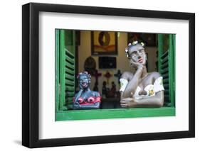 Traditional Puppets in a Window in Sao Joao Del Rei, Minas Gerais, Brazil, South America-Michael Runkel-Framed Photographic Print