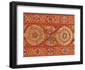 Traditional Rabari Tribal Embroidered Fabrics, Kutch, Gujarat State, India-John Henry Claude Wilson-Framed Photographic Print