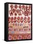 Traditional Rabari Tribal Embroidered Fabrics, Kutch, Gujarat State, India-John Henry Claude Wilson-Framed Stretched Canvas