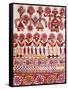 Traditional Rabari Tribal Embroidered Fabrics, Kutch, Gujarat State, India-John Henry Claude Wilson-Framed Stretched Canvas