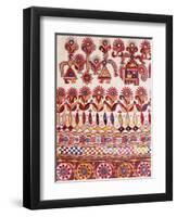 Traditional Rabari Tribal Embroidered Fabrics, Kutch, Gujarat State, India-John Henry Claude Wilson-Framed Photographic Print