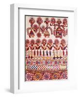 Traditional Rabari Tribal Embroidered Fabrics, Kutch, Gujarat State, India-John Henry Claude Wilson-Framed Photographic Print