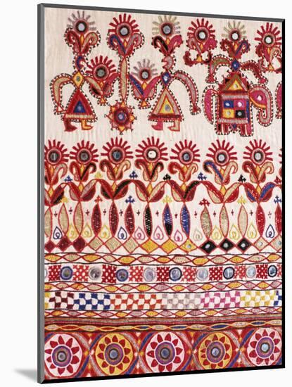 Traditional Rabari Tribal Embroidered Fabrics, Kutch, Gujarat State, India-John Henry Claude Wilson-Mounted Photographic Print