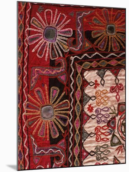 Traditional Rabari Tribal Embroidered Fabrics, Kutch, Gujarat State, India-John Henry Claude Wilson-Mounted Photographic Print