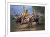 Traditional Racing With Water Buffalo Chariots, Bali, Indonesia-John Downer-Framed Photographic Print