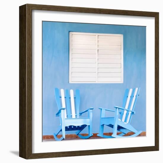 Traditional Rocking Chairs in Vinales, Cuba, Caribbean-Nadia Isakova-Framed Photographic Print