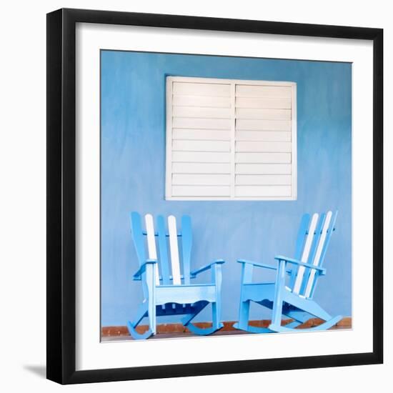 Traditional Rocking Chairs in Vinales, Cuba, Caribbean-Nadia Isakova-Framed Photographic Print