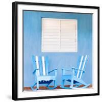 Traditional Rocking Chairs in Vinales, Cuba, Caribbean-Nadia Isakova-Framed Photographic Print