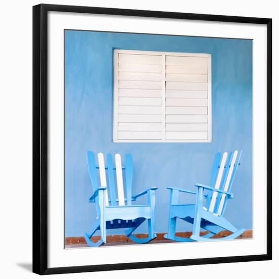 Traditional Rocking Chairs in Vinales, Cuba, Caribbean-Nadia Isakova-Framed Photographic Print