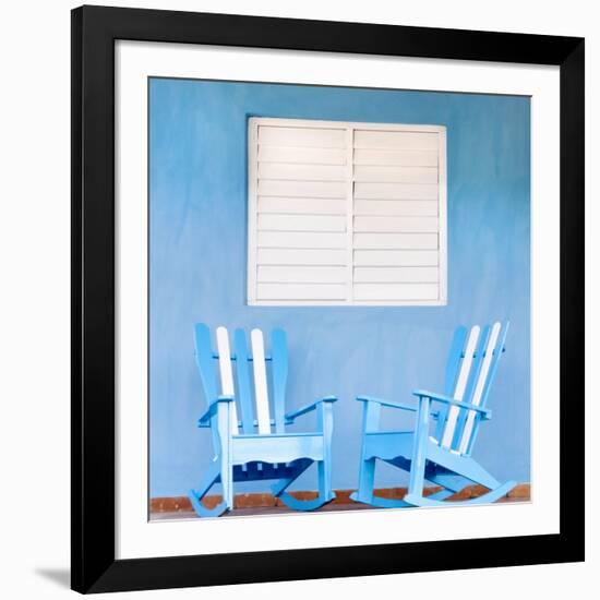 Traditional Rocking Chairs in Vinales, Cuba, Caribbean-Nadia Isakova-Framed Photographic Print