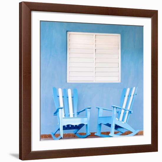 Traditional Rocking Chairs in Vinales, Cuba, Caribbean-Nadia Isakova-Framed Photographic Print