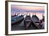 Traditional Rowing Boat Moored on the Edge of Flat Calm Taungthaman Lake at Dawn-Lee Frost-Framed Photographic Print