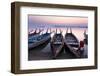 Traditional Rowing Boat Moored on the Edge of Flat Calm Taungthaman Lake at Dawn-Lee Frost-Framed Photographic Print