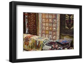 Traditional Rugs for Sale, Grand Bazaar, Istanbul, Turkey, Western Asia-Martin Child-Framed Photographic Print