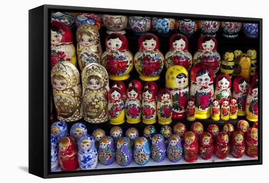 Traditional Russian Dolls on Sale, St. Petersburg, Russia, Europe-Peter Barritt-Framed Stretched Canvas