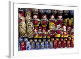 Traditional Russian Dolls on Sale, St. Petersburg, Russia, Europe-Peter Barritt-Framed Photographic Print