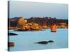 Traditional Sailing Boat in an Ocean, Cotes-D'Armor, Brittany, France-null-Stretched Canvas