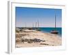 Traditional Sailing Boat in the Banc D'Arguin, UNESCO World Heritage Site, Mauritania, Africa-Michael Runkel-Framed Photographic Print