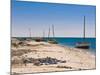 Traditional Sailing Boat in the Banc D'Arguin, UNESCO World Heritage Site, Mauritania, Africa-Michael Runkel-Mounted Photographic Print