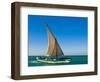 Traditional Sailing Boat in Waters of the Banc D'Arguin, Mauritania, Africa-Michael Runkel-Framed Photographic Print