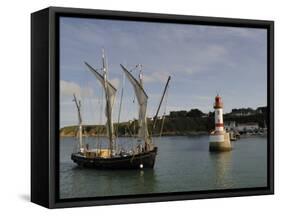 Traditional Sailing Vessel, Port Tudy, Ile De Groix, Brittany, France, Europe-Groenendijk Peter-Framed Stretched Canvas