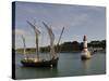 Traditional Sailing Vessel, Port Tudy, Ile De Groix, Brittany, France, Europe-Groenendijk Peter-Stretched Canvas