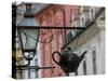 Traditional Sign Outside a Tea Shop in Ljubljana Old Town, Slovenia, Europe-John Woodworth-Stretched Canvas