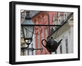 Traditional Sign Outside a Tea Shop in Ljubljana Old Town, Slovenia, Europe-John Woodworth-Framed Photographic Print