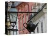 Traditional Sign Outside a Tea Shop in Ljubljana Old Town, Slovenia, Europe-John Woodworth-Stretched Canvas