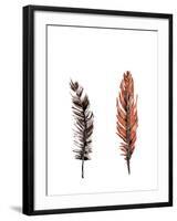 Traditional Sketched Feathers-OnRei-Framed Art Print