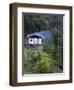 Traditional Small Bhutanese House with Smoke Coming from Roof from Open Fire Inside, Near Trongsa, -Lee Frost-Framed Photographic Print
