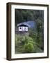 Traditional Small Bhutanese House with Smoke Coming from Roof from Open Fire Inside, Near Trongsa, -Lee Frost-Framed Photographic Print