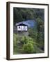 Traditional Small Bhutanese House with Smoke Coming from Roof from Open Fire Inside, Near Trongsa, -Lee Frost-Framed Photographic Print