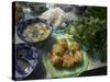 Traditional Spring Rolls Accompanied by Vegetable Soup, Nem Ran, Vietnam-Eitan Simanor-Stretched Canvas