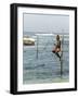 Traditional Stilt Fisherman, Koggala, Near Weligama, South Coast of Sri Lanka, Asia-null-Framed Photographic Print