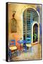 Traditional  Streets Ofgreece - Artistic Series-Maugli-l-Framed Stretched Canvas