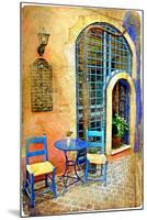 Traditional  Streets Ofgreece - Artistic Series-Maugli-l-Mounted Art Print